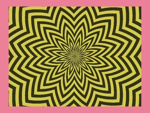 Target picture for Polar pulsing zigzag stripes with a border
