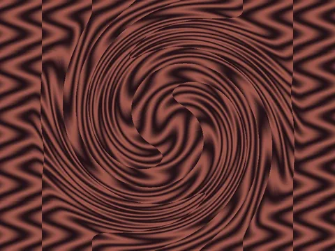Target picture for Twisted 5×5 tiled wavy bands with a pulsing brightness
