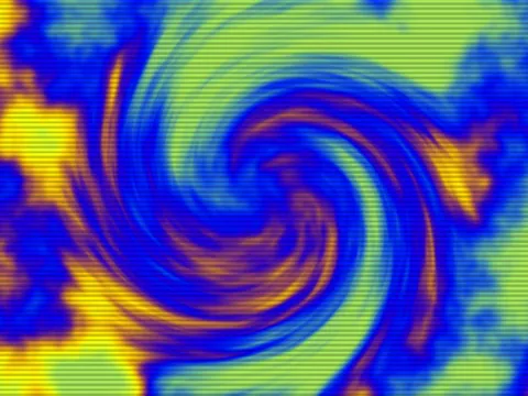 Target picture for Spinning twisted fractal noise with scanlines