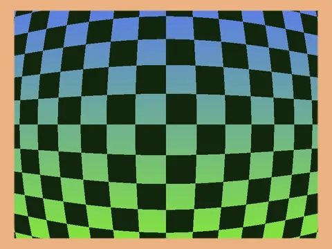 Target picture for Bulging checkerboard with a border