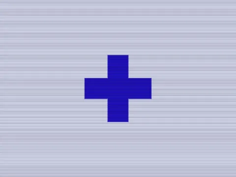 Target picture for Pulsing cross with scanlines