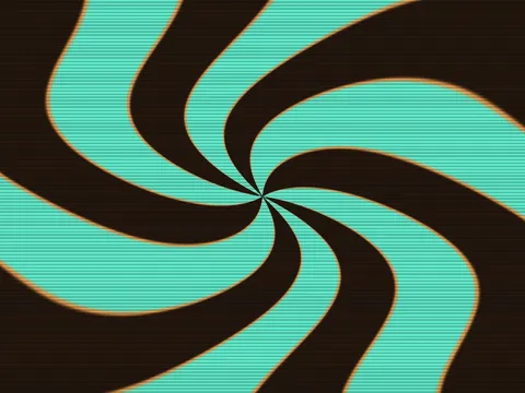 Target picture for Rippling tilted spiral with scanlines