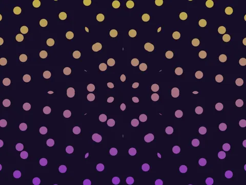 Target picture for 6-way kaleidoscope of dots, tilted with a pulsing brightness
