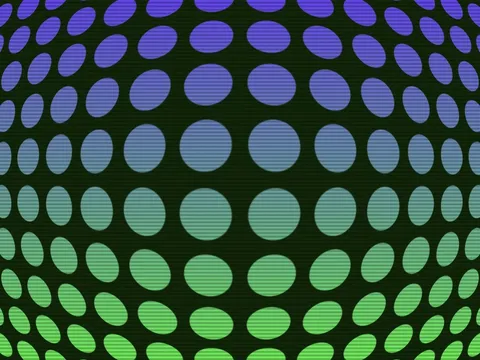 Target picture for Bulging dots with scanlines