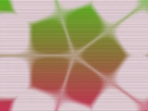 Target picture for 5-way kaleidoscope of wave lattice with scanlines