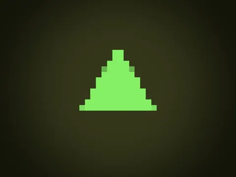 Target picture for Pixelated triangle with a dark vignette