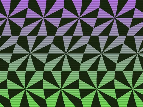 Target picture for Rippling 3×3 tiled rays with scanlines