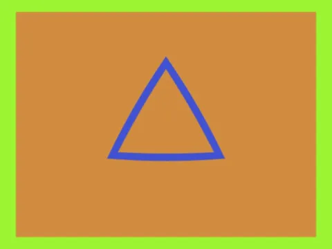 Target picture for Bulging triangle outline with a border